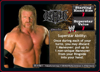 REVOLUTION Triple H Superstar Card